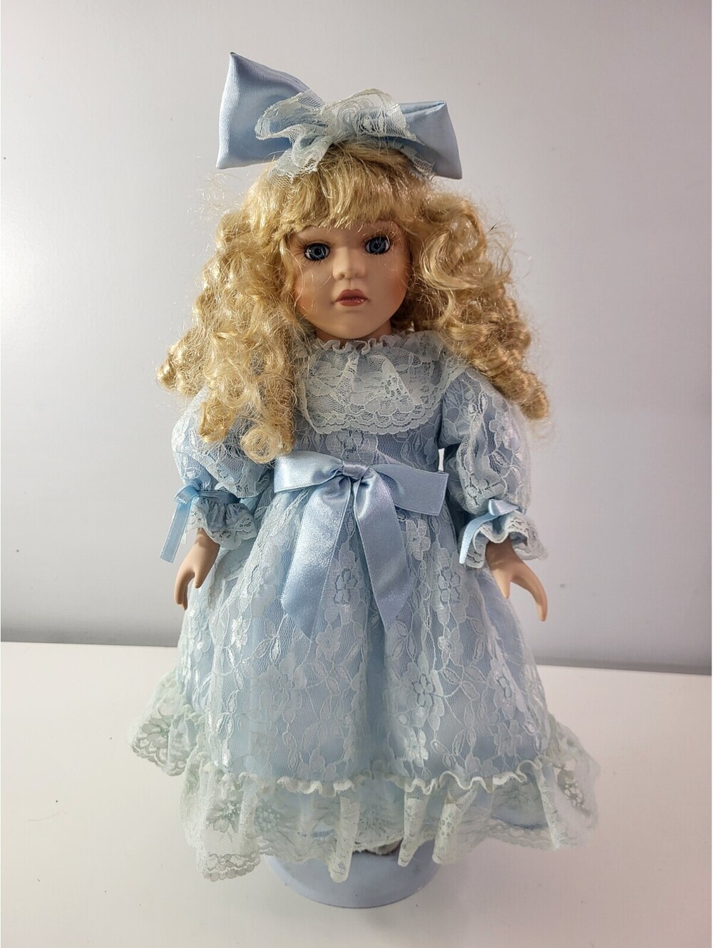 17" Bisque Porcelain Doll Collectors Choice Beautiful Dress Barbara Collins